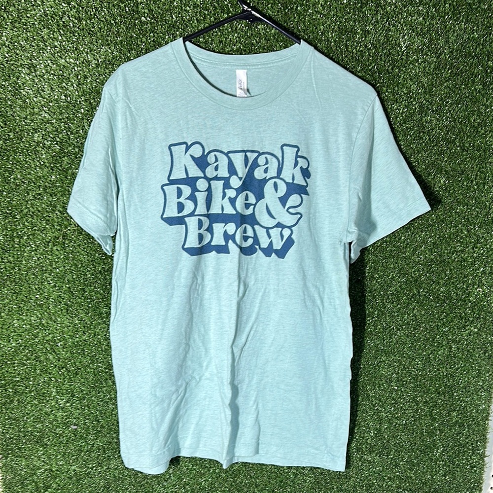 Blue Short Sleeve Tee with Graffiti Design